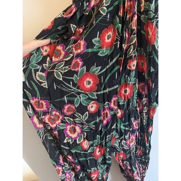 NWT MISA Halter Koral Floral Black Jumpsuit Romper Sleeveless Size S $470 [jb] - Picture 8 of 11
